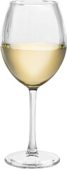 Elegant white wine glass  Isolated