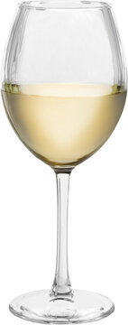 Elegant white wine glass  Isolated