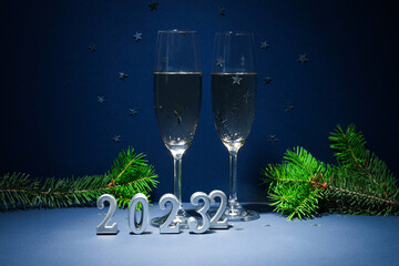 Concept of Change of year 2022 and 2023