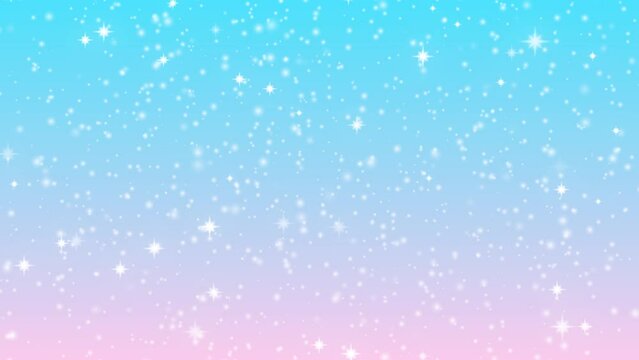 Video of rising light particles and gradation background (light blue/pink)