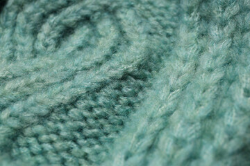 Fototapeta na wymiar Knitted sweater texture on whole background, close up