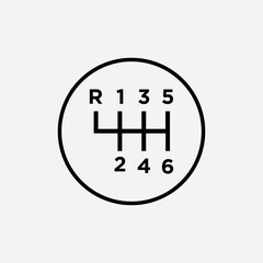 Obraz premium Car gear icon vector logo design template