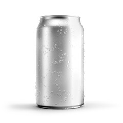 Aluminium droplet can drinking with shadow transparent