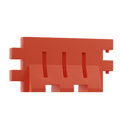 3D render Illustration icon road barrier