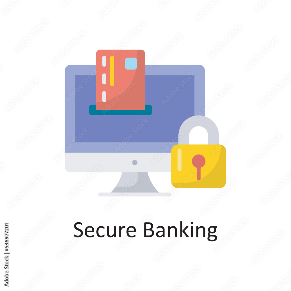 Poster secure banking vector solid icon design illustration. banking and payment symbol on white background