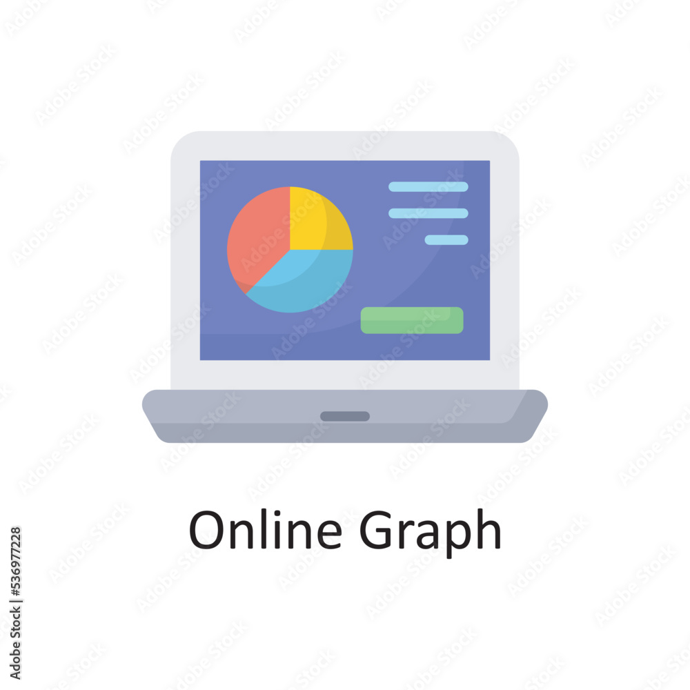 Poster online graph vector solid icon design illustration. banking and payment symbol on white background e