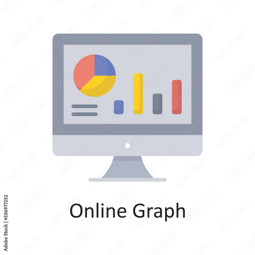 Poster online graph vector solid icon design illustration. banking and payment symbol on white background e