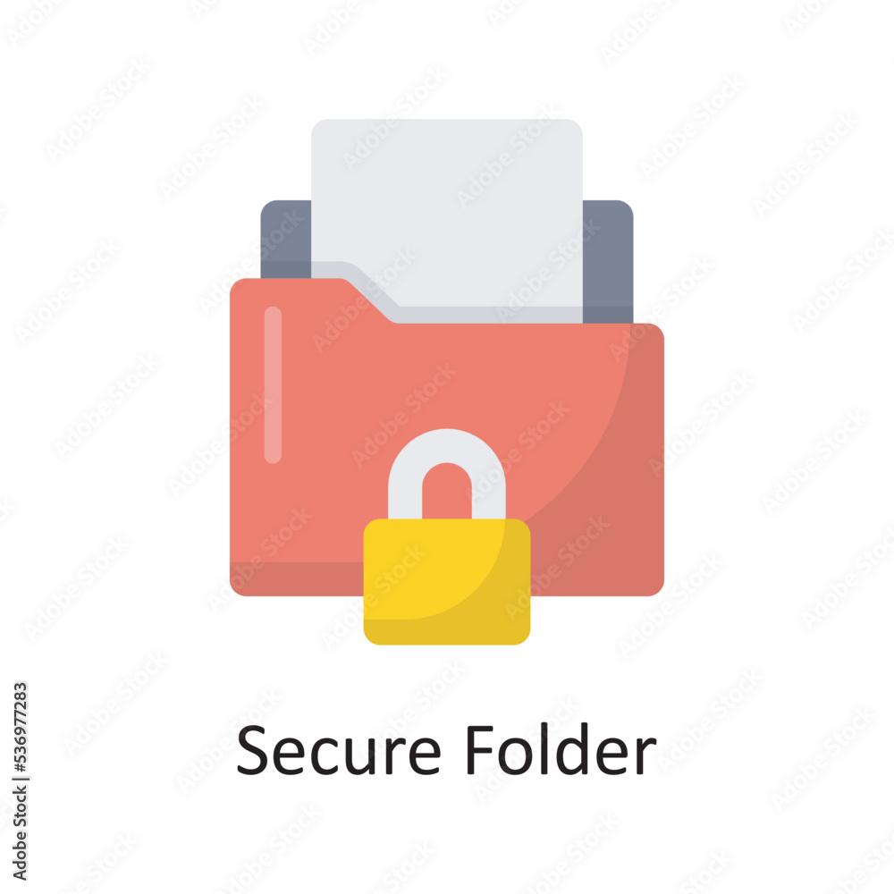 Poster secure folder vector solid icon design illustration. banking and payment symbol on white background 