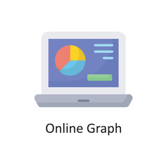 Online Graph Vector Solid Icon Design illustration. Banking and Payment Symbol on White background EPS 10 File