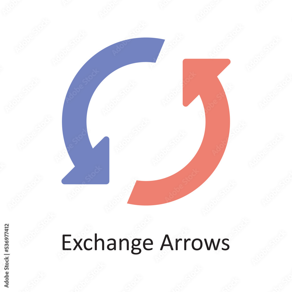 Poster exchange arrows vector solid icon design illustration. banking and payment symbol on white backgroun