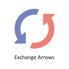 Exchange Arrows Vector Solid Icon Design illustration. Banking and Payment Symbol on White background EPS 10 File