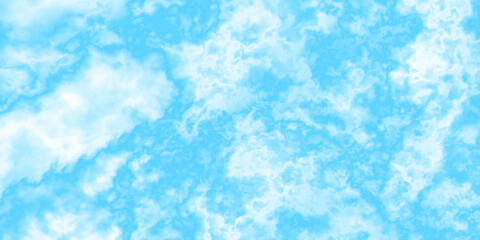 Blue skies with white clouds background. Romantic sky. Abstract nature background of romantic summer blue sky with fluffy clouds. Beautiful puffy clouds in bright blue sky in day sunlight.><