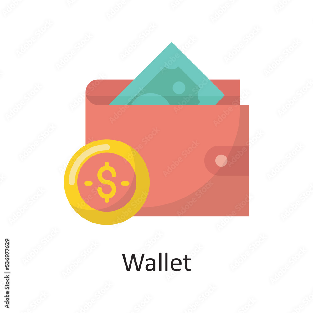 Poster wallet vector solid icon design illustration. banking and payment symbol on white background eps 10 