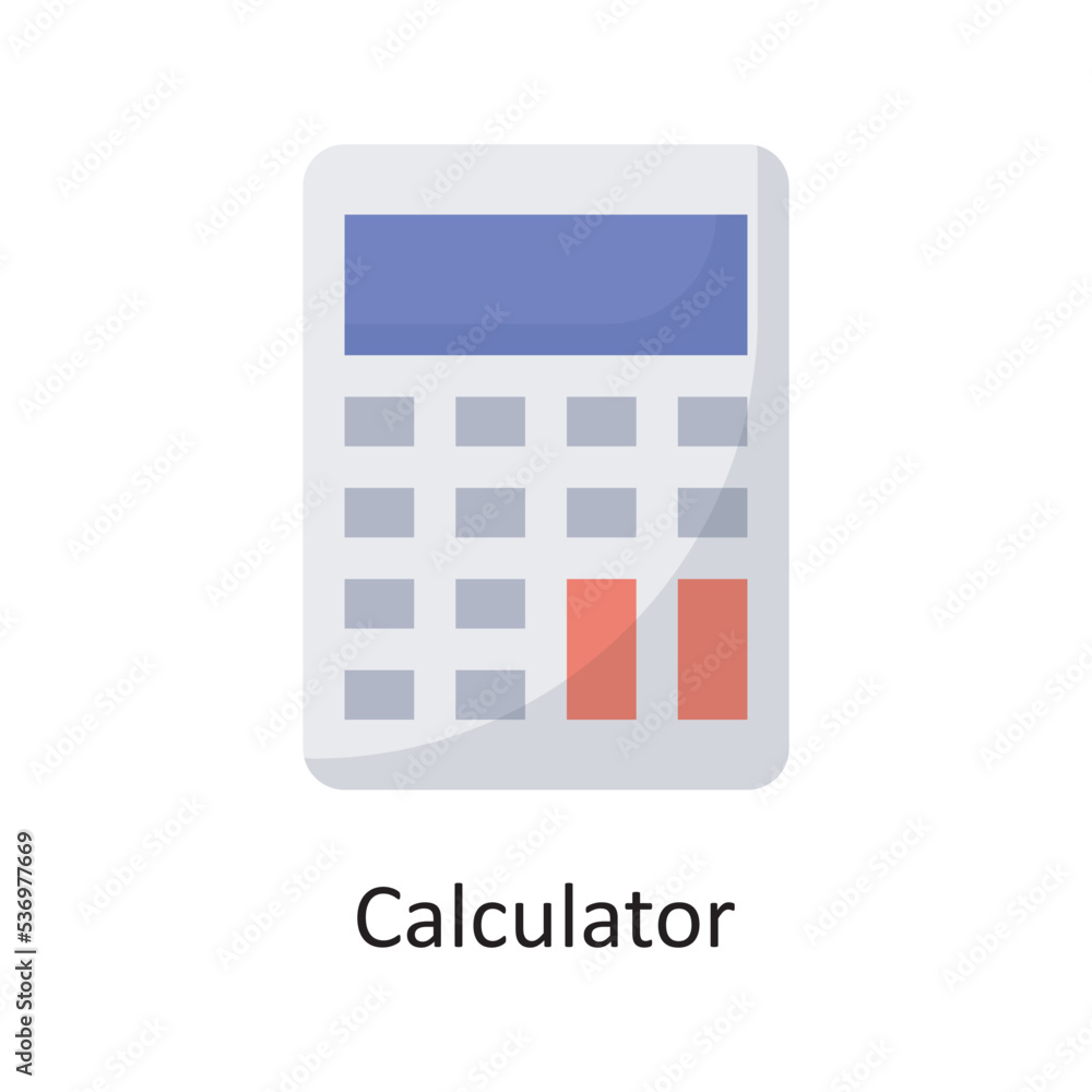 Poster calculator vector solid icon design illustration. banking and payment symbol on white background eps