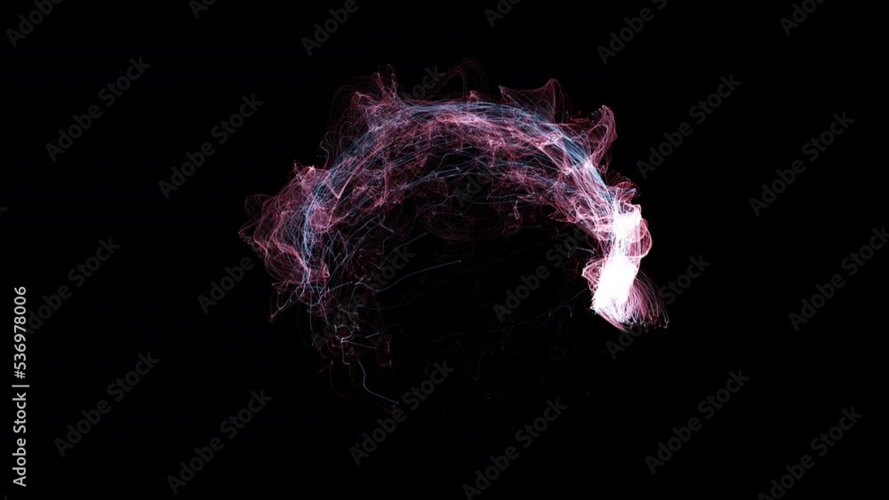 Wall mural cosmic energy strings. energy flows in the form of thin bright elements. lines form structural fiber