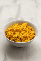 dry fresh corn stars in white bowl on ceramic
