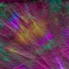 Traditional Tie Dye Pattern. Dye Ikat Closeup