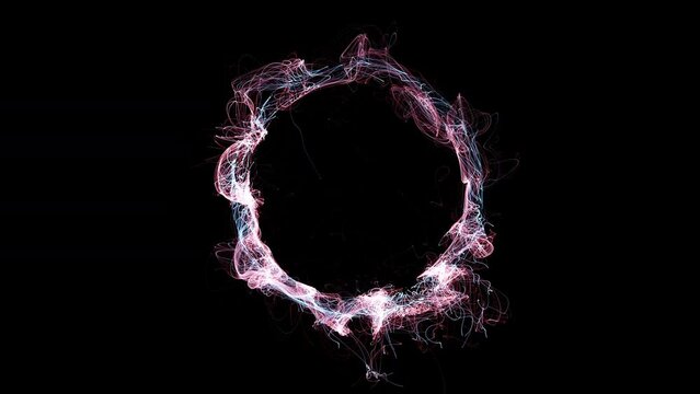 Cosmic energy strings. Energy flows in the form of thin bright elements. Lines form structural fibers