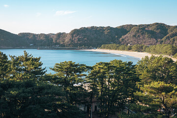 南伊豆 早朝の弓ヶ浜ビーチ