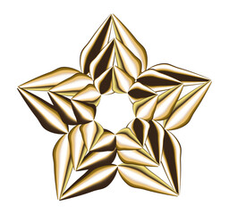 świąteczna święta boże narodzenie nowy rok gwiazdka srebrna 3d mieniąca metal błyszczeć luksus złoty żółty dekoracja