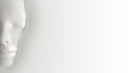 A woman's face rises from a 3D cream.82