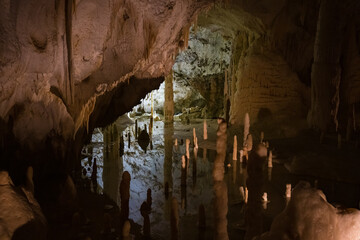 Fairy views from The Frasassi Caves (Italian: Grotte di Frasassi) - the most famous show caves in...