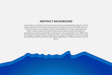 Abstract blue wavy business style background. Abstract business background banner beautiful blue wave