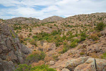 Naklejka premium Wichita Mountains Wildlife Refuge in Oklahoma