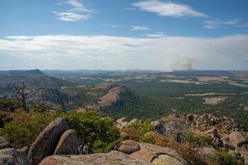Wildfires in the Wichita Mountains Wildfire Refuge, heat wave causing fires, climate change