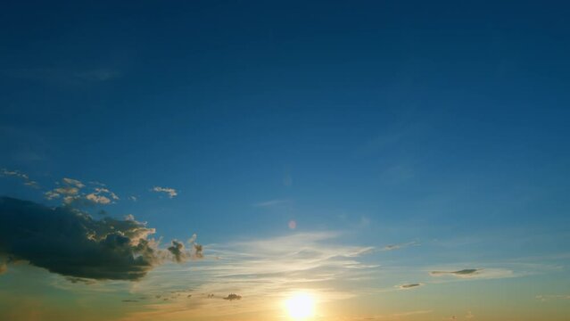 Different shades and light tones. Bright multicolored sky-cloud background. Nature background. Timelapse.