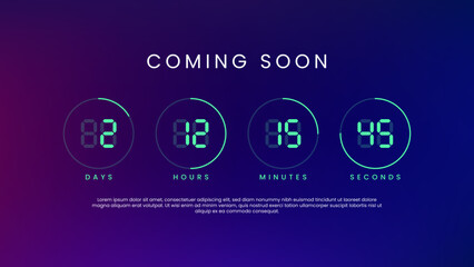 Digital number countdown timer for website