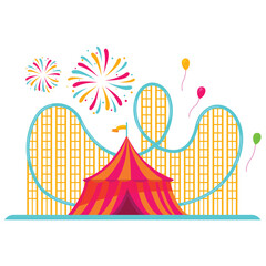 park flat vector elements icon set.