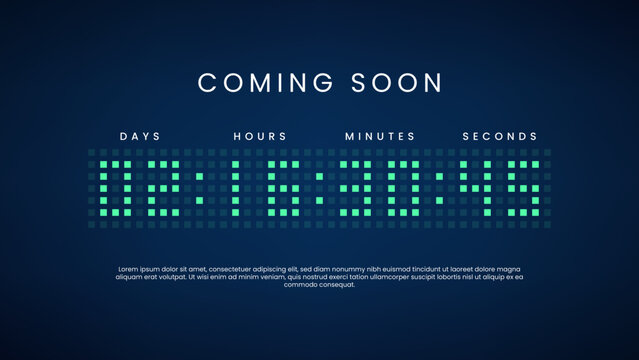 Countdown timer digital clock illustration