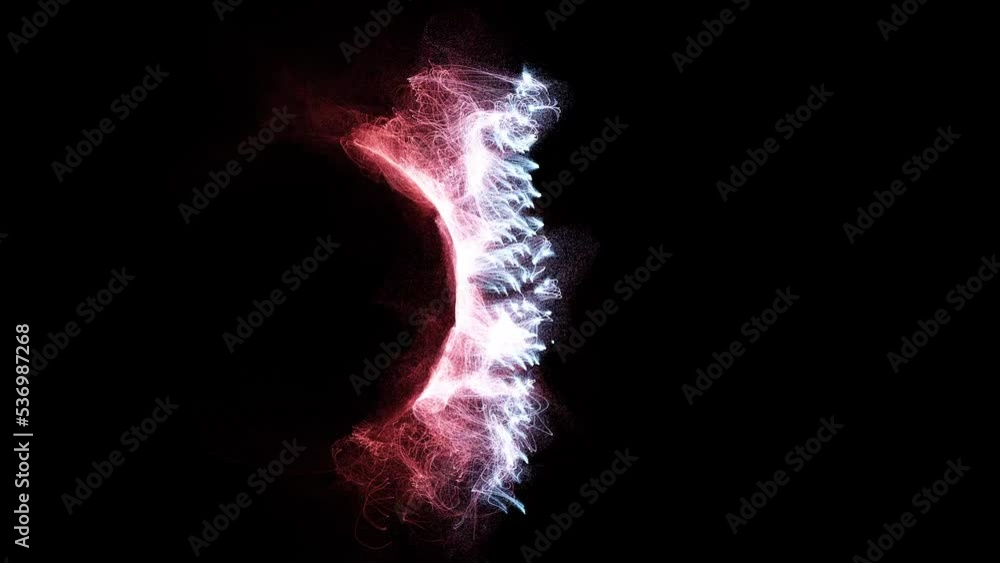 Wall mural cosmic energy strings. energy flows in the form of thin bright elements. lines form structural fiber