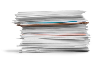 Stack of Envelopes , Files , Documents