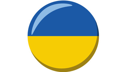 Ukrainian round button icon flag (Ukraine)