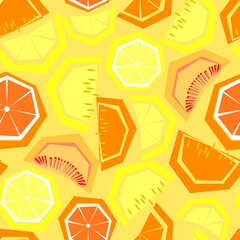 colorful pattern with fruits brights