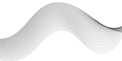 Abstract wavy gray lines stream element for design on a white background. You can use for Web, Texture, Wallpaper, Template, Desktop background, Business banner, poster design.