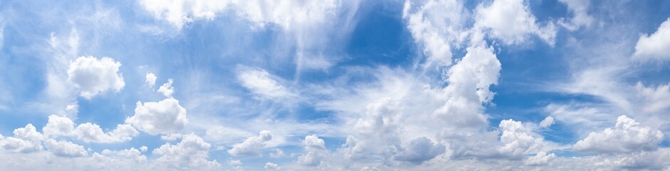 sky panorama.Panoramic shot of a beautiful cloudy sky.