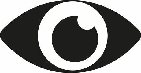 black eye silouhette visible icon
