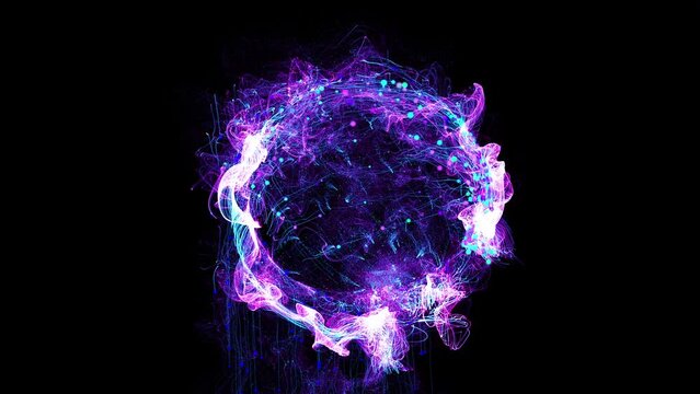 Cosmic energy strings. Energy flows in the form of thin bright elements. Lines form structural fibers