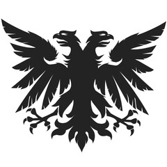 Heraldic eagle with wings