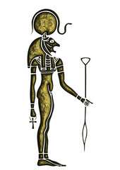 Bastet - Goddes of the Ancient Egypt on transparent background