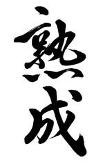 【書道講師の筆文字素材】熟成　手書き毛筆 　漢字