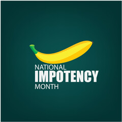 Vector Illustration of National Impotence Month. Simple and elegant design