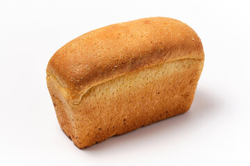  loaf of white bread on a white background