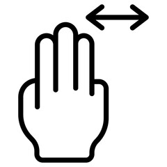 3x horizontal scroll icon