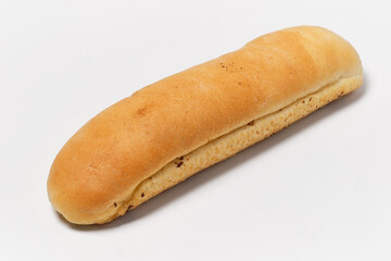 hot dog bun on white background