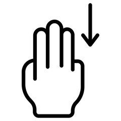 Obraz premium 3x drag down icon