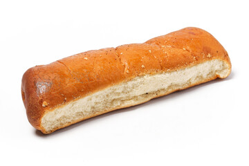 bread roll on white background
